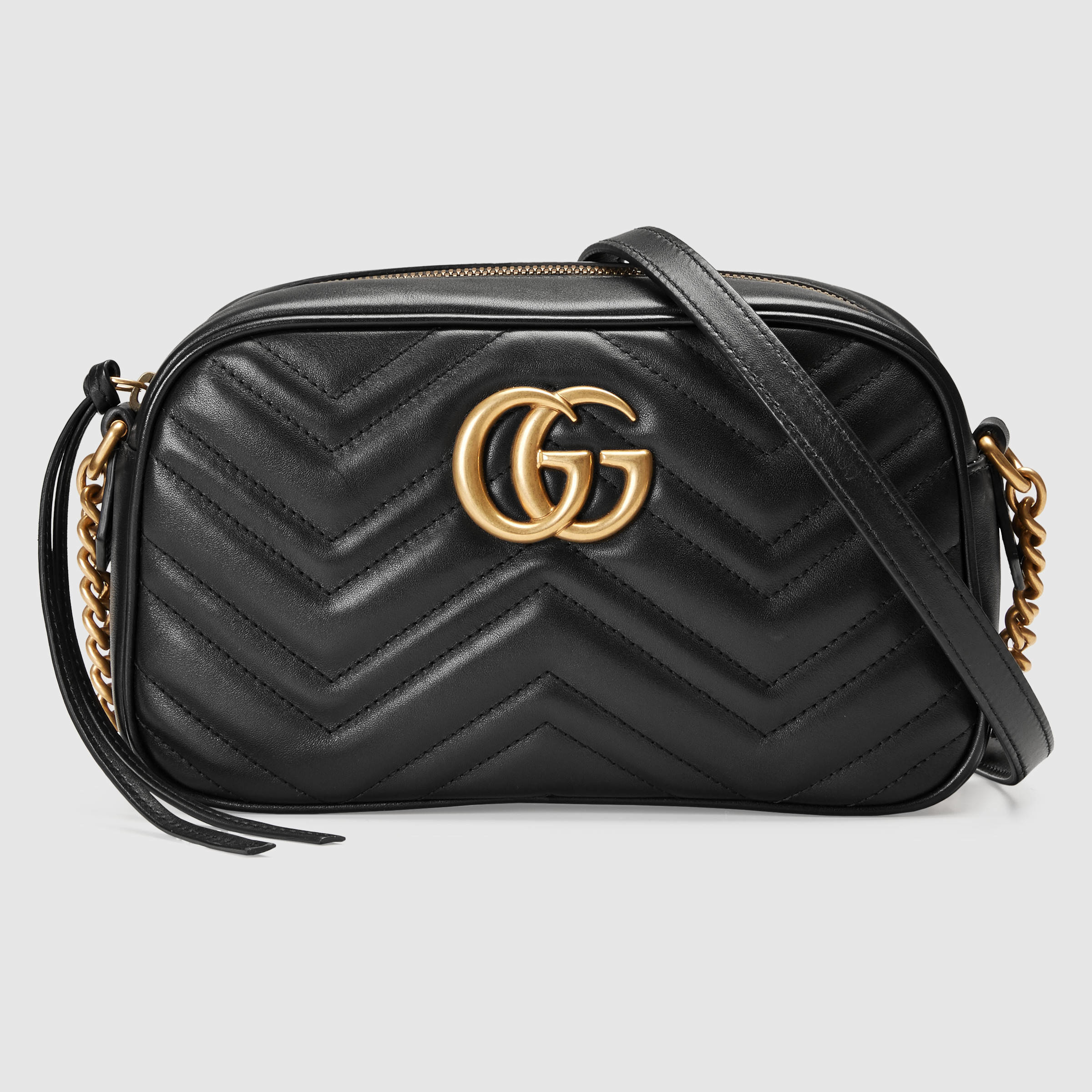 Gucci Gg Marmont Matelassã© Shoulder Bag in Black | Lyst